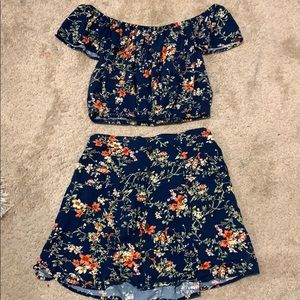 two piece floral set